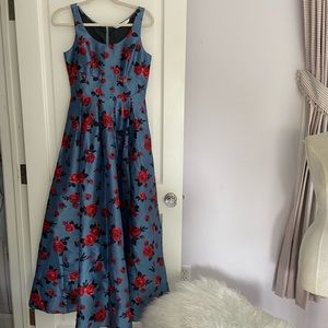 Gorgeous Dupioni Silk Maxi floral dress